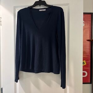 Project Social T Navy Ribbed Sweater